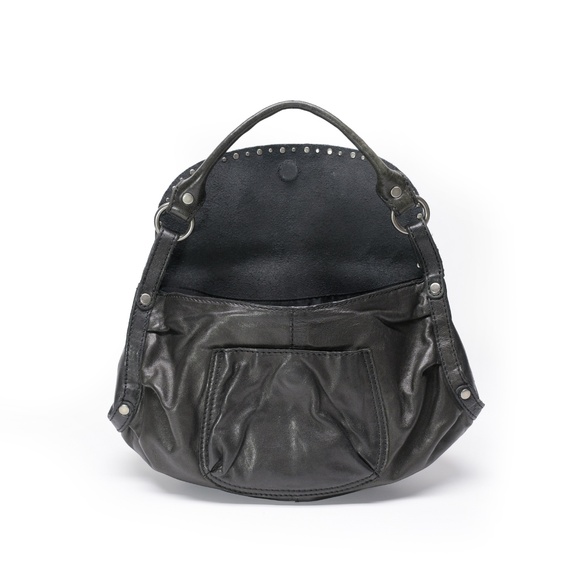 LUCKY BRAND Soft Black Leather Hobo Bag - Picture 7 of 12